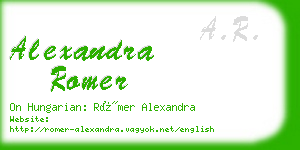 alexandra romer business card